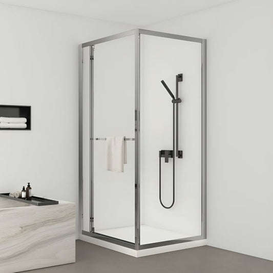 Cancel esquinero de ducha Madrid con puerta abatible. Vidrio templado de 8 mm, herrajes silenciosos y acabados premium. Diseño cuadrado y funcional.
SKU: BP60L3