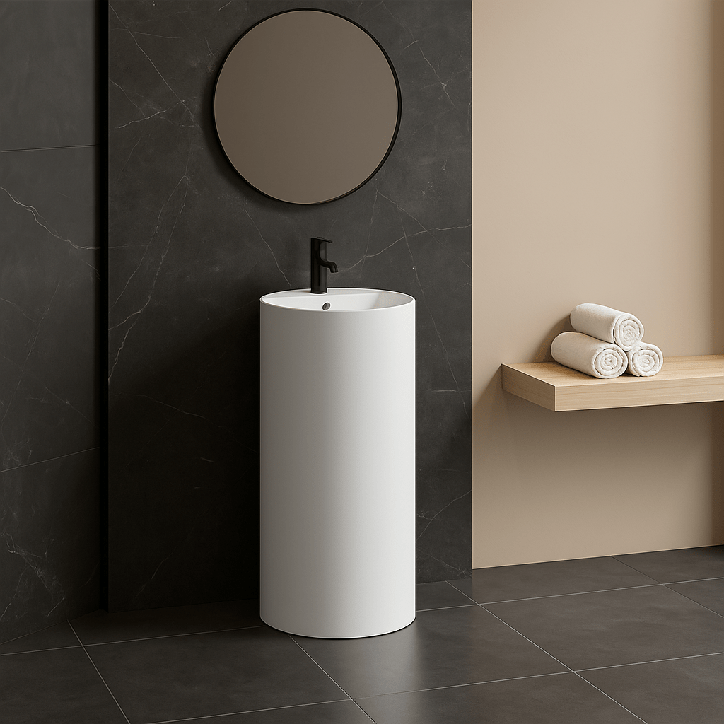 Refina tu baño con el Lavabo de Pedestal Bolsena. Diseño de lujo en cerámica premium, resistente a manchas y de fácil mantenimiento. Certificado internacionalmente.
SKU: 307A
