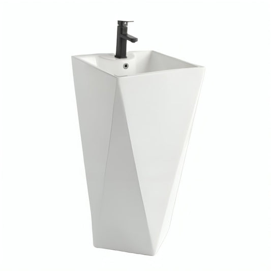 Lavabo de pedestal Bracciano: diseño geométrico vanguardista en cerámica de alta resistencia. Cocción a 1980 °C, fácil mantenimiento y calidad certificada.
SKU: 209