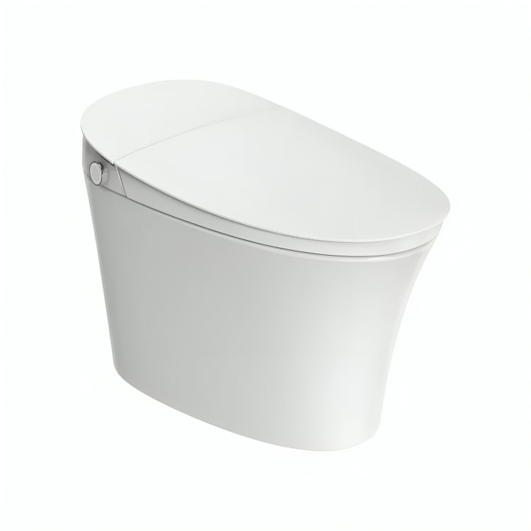 Sanitario inteligente H59-T con control por sensor de pie, app móvil, lavado múltiple, secado caliente, esterilización, desodorización y apertura automática. Tecnología total y confort premium.