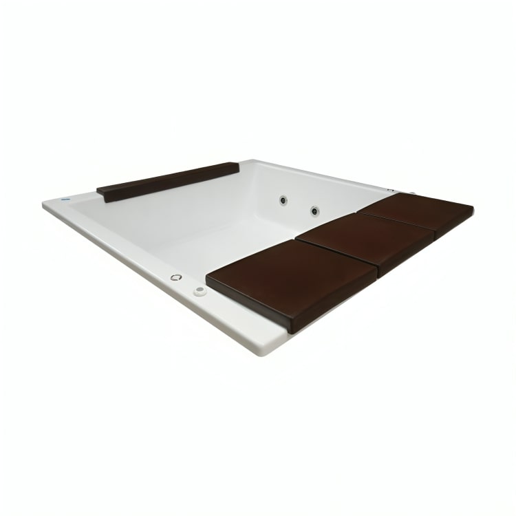 Tina de hidromasaje para 4 personas con cascada gigante, doble motor y 11 jets. Confort y elegancia. ¡Adquiérela en Todo Para tu Baño!