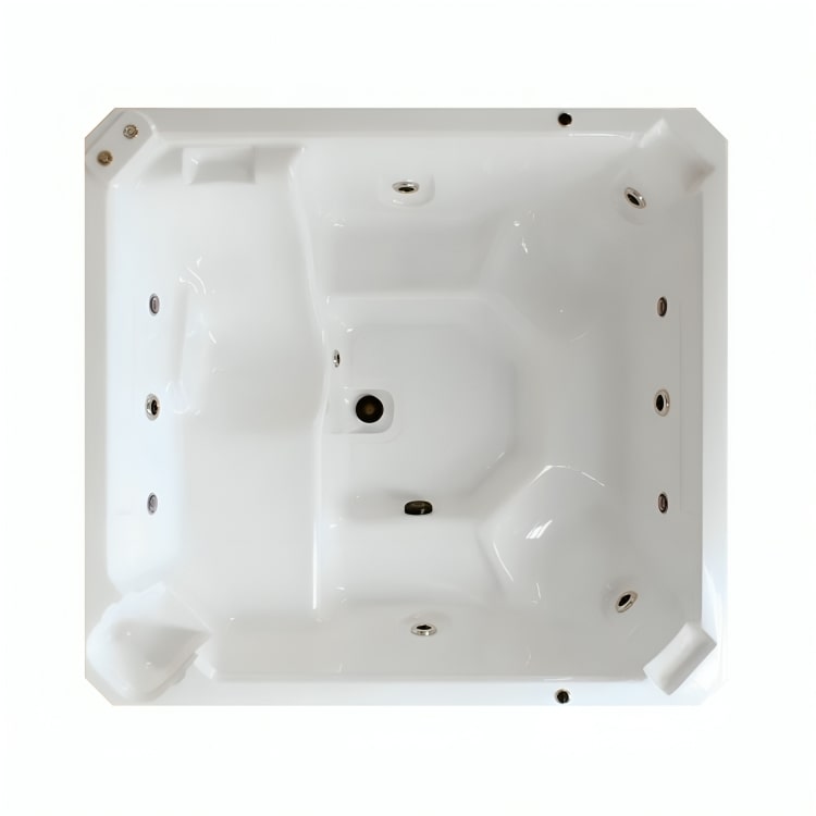 Tina exterior Turquesa con hidromasaje para 5 personas, 6 jets, motor de 2.5 HP y diseño elegante. Solo en blanco. ¡Cómprala en Todo Para tu Baño!