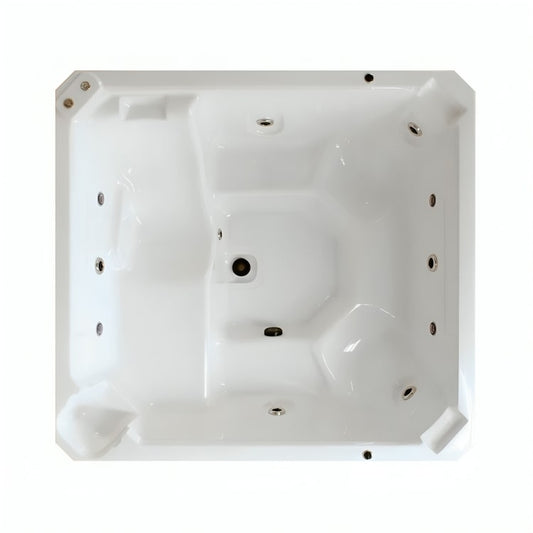 Tina exterior Turquesa con hidromasaje para 5 personas, 6 jets, motor de 2.5 HP y diseño elegante. Solo en blanco. ¡Cómprala en Todo Para tu Baño!