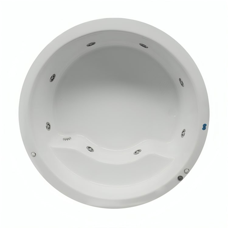 Tina empotrada doble redonda con 8 jets y motor de 2.5 HP. Disponible en 14 colores y lista para instalar. ¡Adquiérela en Todo Para tu Baño!