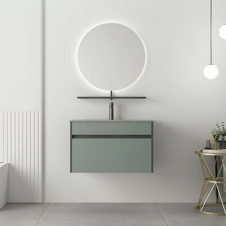 Mueble de baño Greco
Acabado en Verde Morandi, amplio cajón de cierre suave y diseño moderno para baños sofisticados.
AC815310-80