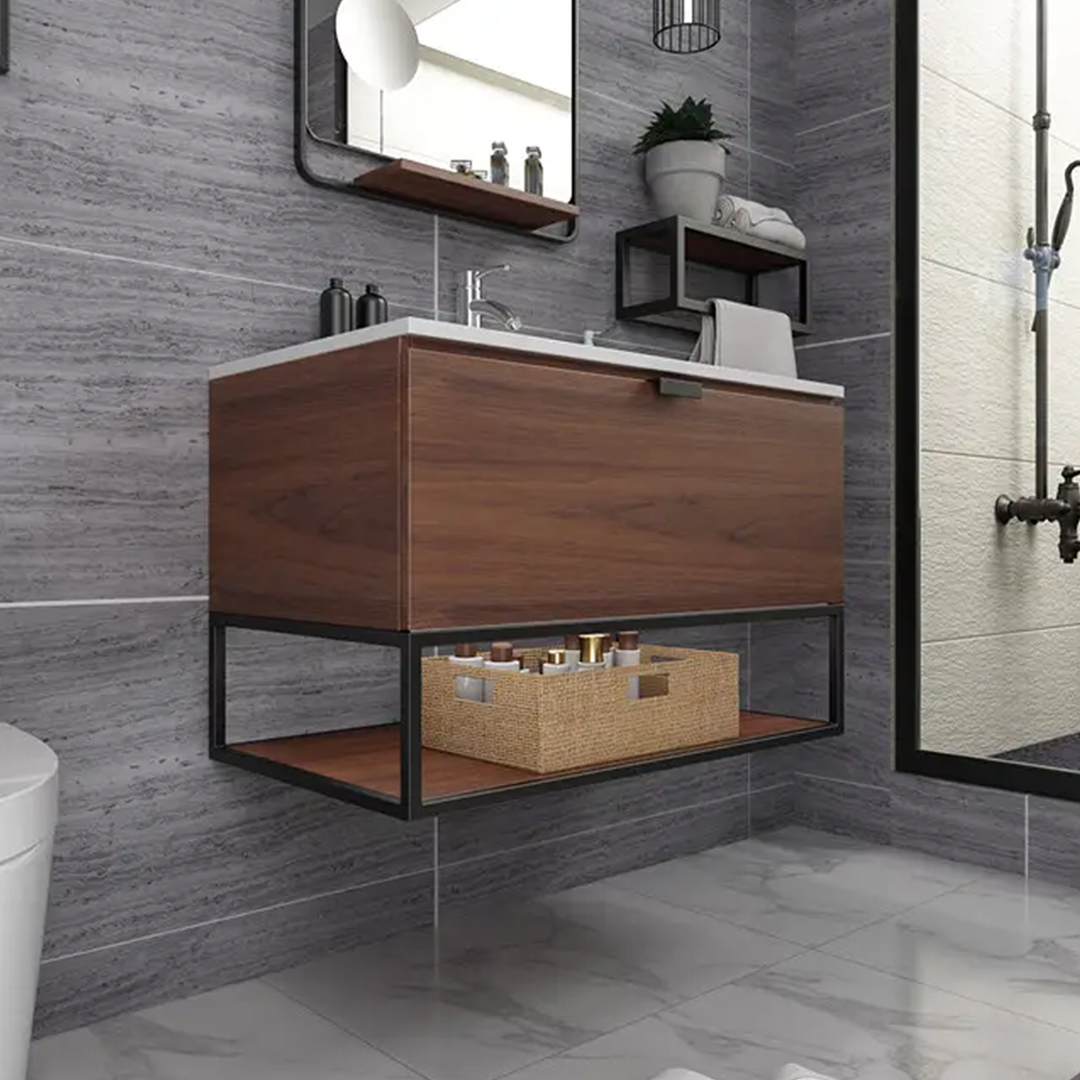 Mueble de baño Klint
Acabado tipo nogal, lavabo de cerámica, cajón con cierre suave y estante de acero inoxidable. Elegancia y funcionalidad para baños modernos.
AC815233-60