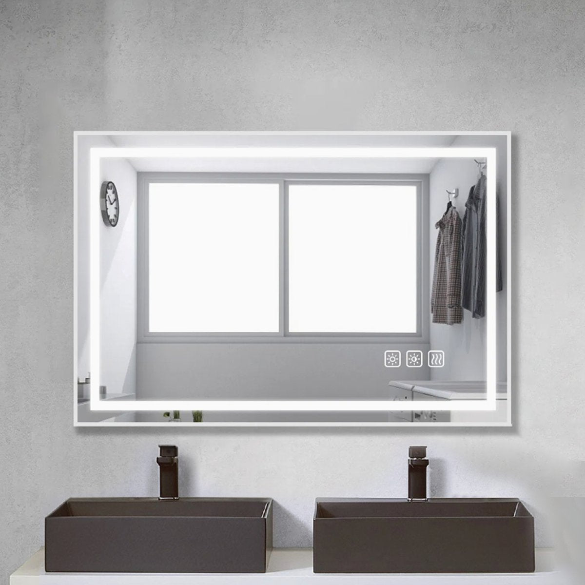 Espejos con iluminación LED de cristal templado