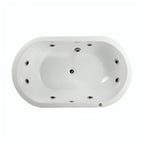 Bañera freestanding doble F-014 con sistema de hidromasaje 2.5HP + opciones cromoterapia/blower. ¡Vive momentos únicos en pareja! Cotiza hoy.