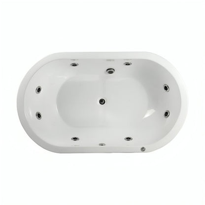 Bañera freestanding doble F-014 con sistema de hidromasaje 2.5HP + opciones cromoterapia/blower. ¡Vive momentos únicos en pareja! Cotiza hoy.