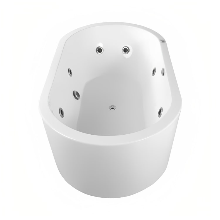 Bañera freestanding doble F-014 con sistema de hidromasaje 2.5HP + opciones cromoterapia/blower. ¡Vive momentos únicos en pareja! Cotiza hoy.