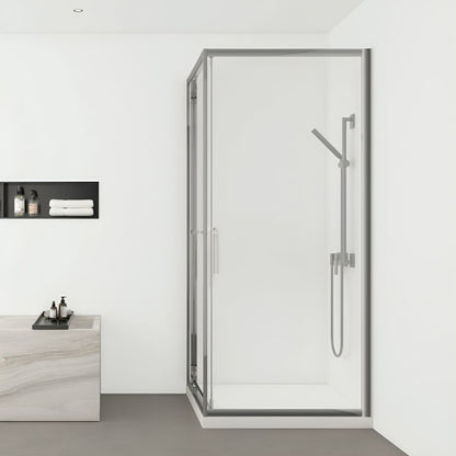 Cancel esquinero de ducha Madrid con puerta abatible. Vidrio templado de 8 mm, herrajes silenciosos y acabados premium. Diseño cuadrado y funcional.

SKU: BP60L3