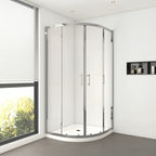 Cancel esquinero de ducha Ámsterdam con puertas deslizantes. Vidrio templado de 6 mm, rodillos silenciosos y acabados premium. Diseño semicircular sofisticado.

SKU: BP46S4