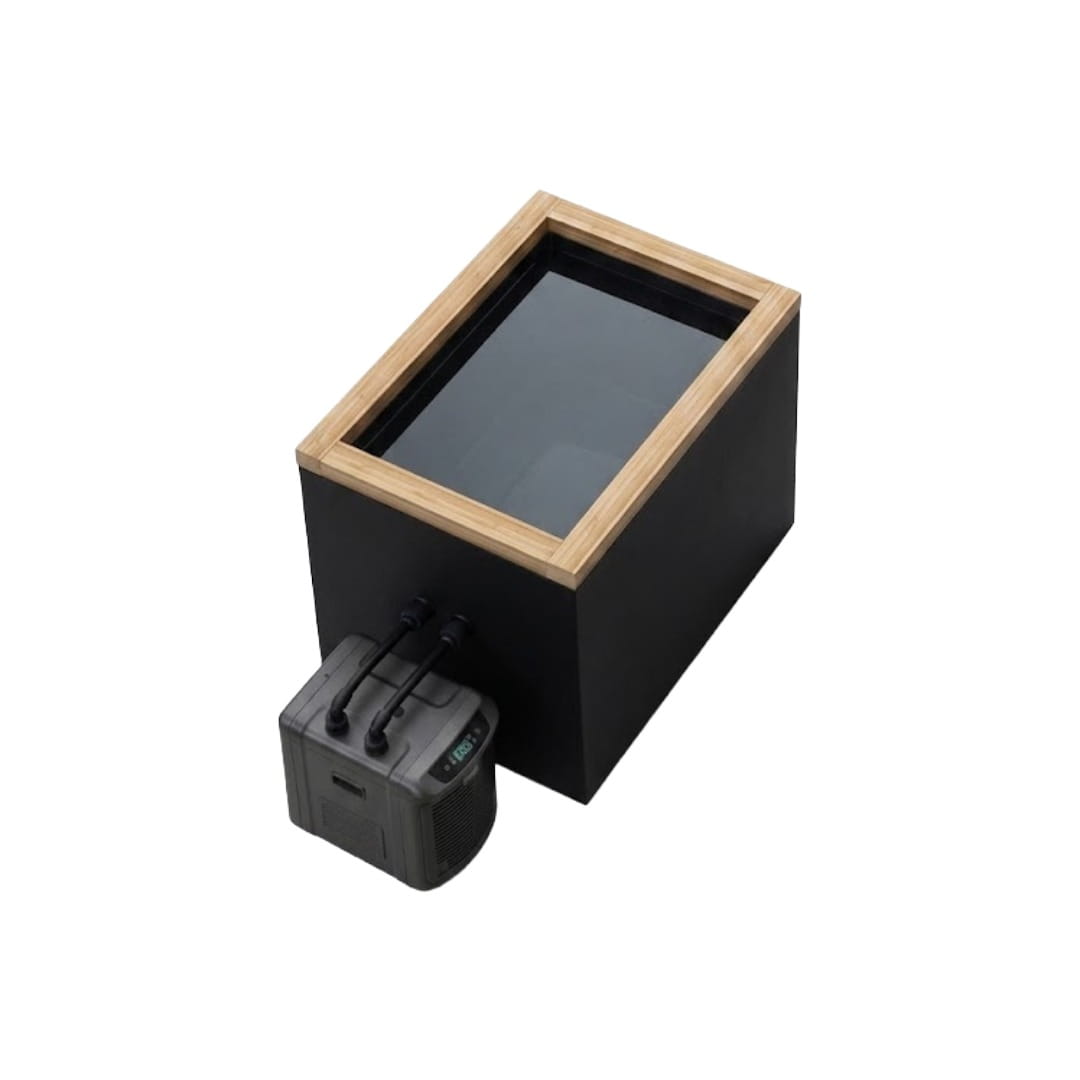 Optimiza tu recuperación con Cold Pod, la tina de inmersión en frío (Cold Plunge) premium. Sistema modular Plug&Play, agua a 3°C y purificación por ozono.