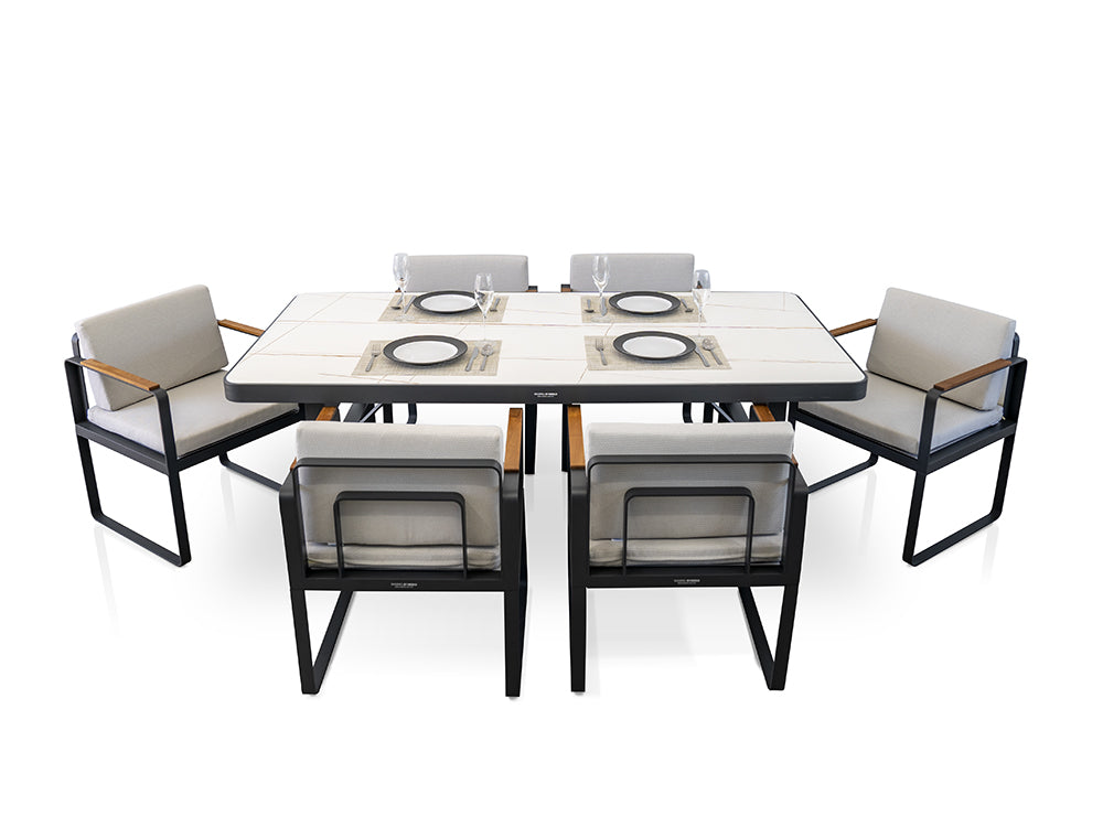 Comedor para exterior Airport 2.0 - Grafito y Gris