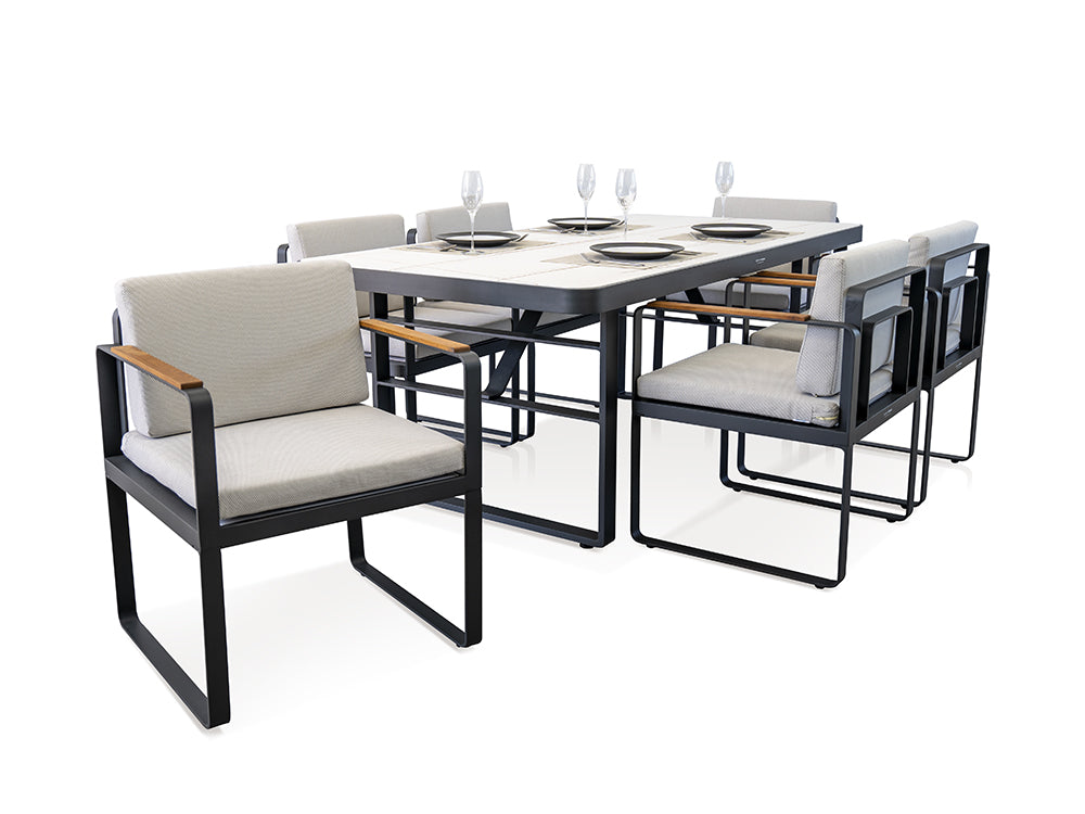 Comedor para exterior Airport 2.0 - Grafito y Gris