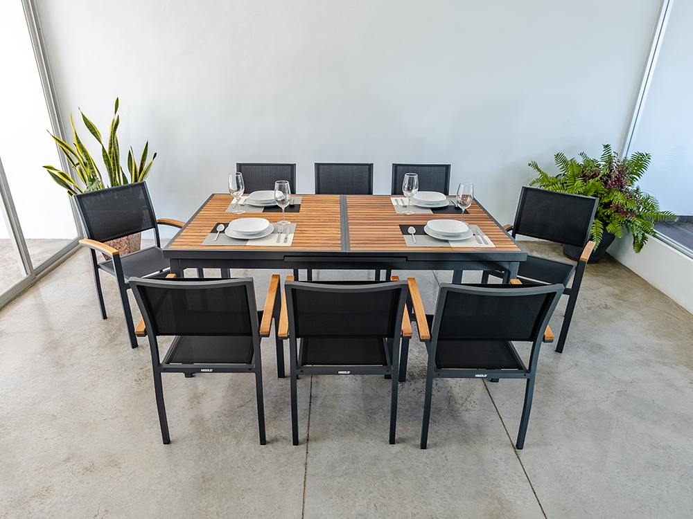 Comedor para exterior Heck para 8 - Grafito
