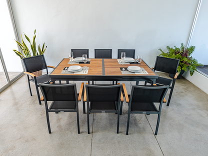 Comedor para exterior Heck para 8 - Grafito