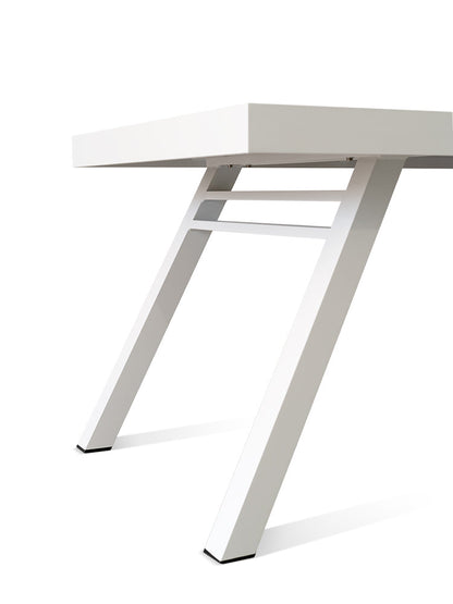 Comedor para exterior York para 6 - Blanco y Negro
