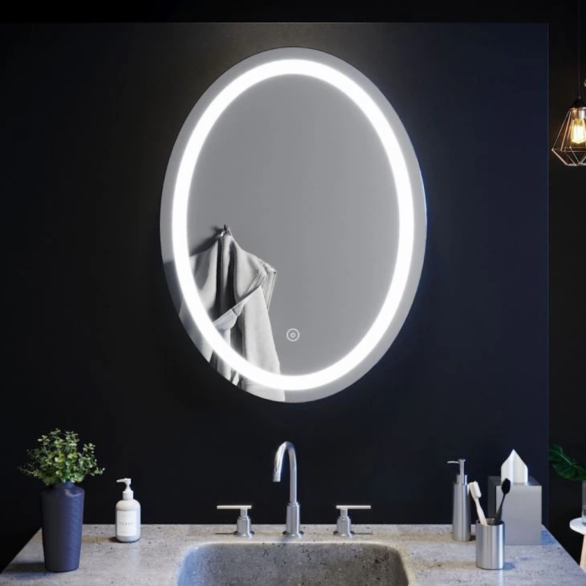 Espejo LED Aglaya – Diseño ovalado sin marco, cristal templado de 5 mm, luz regulable y función antiempañante. Tecnología de 6 capas y certificaciones internacionales para máxima seguridad y elegancia.

SKU: WSA027