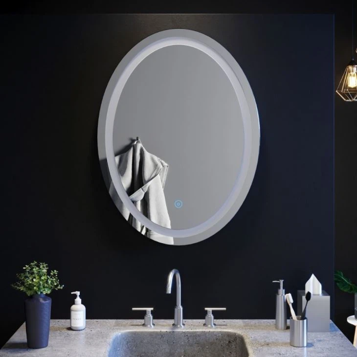 Espejo LED Aglaya – Diseño ovalado sin marco, cristal templado de 5 mm, luz regulable y función antiempañante. Tecnología de 6 capas y certificaciones internacionales para máxima seguridad y elegancia.

SKU: WSA027