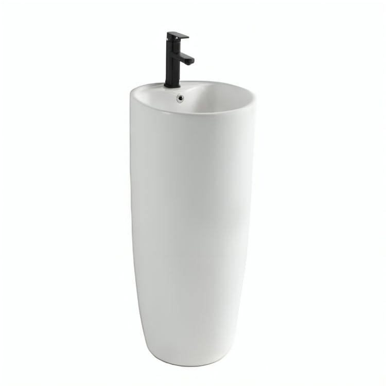 Lavabo de pedestal Bacalar: diseño curvo elegante, cerámica de alta resistencia, cocción a 1980 °C y acabado blanco. Fácil de instalar y con certificaciones internacionales.

SKU: 301