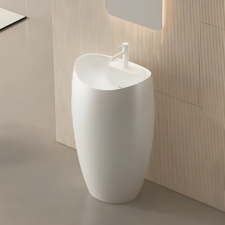 Elegancia y resistencia en un solo diseño. El Lavabo de Pedestal Louise ofrece cerámica premium con certificaciones internacionales y fácil mantenimiento.

SKU: WS-065B