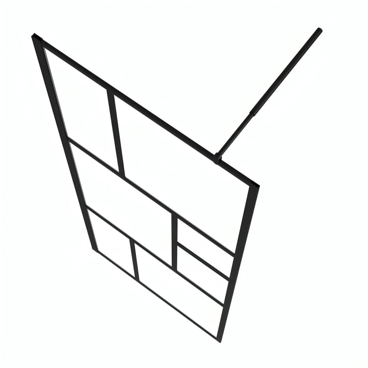 Mampara de ducha Baviera con diseño walk-in. Vidrio templado de 8 mm, marco de aluminio y acabados premium. Accesibilidad y elegancia para cualquier baño.

F005-1+F12P1