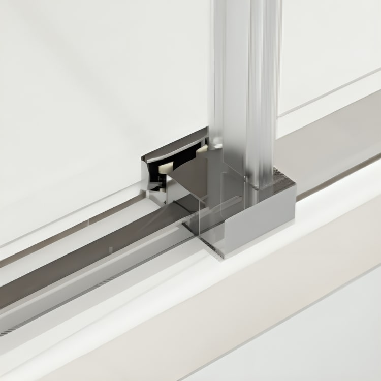 Puerta de tina corrediza Viena con vidrio templado de 8 mm y sistema de rodillos silenciosos. Disponible en acabados cromo y negro mate.

SKU: BP0322P2