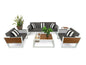 Sala de exterior York con Hielera - Blanco y Gris