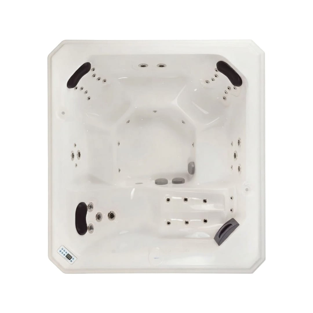 Spa exterior cuadrado para 5 personas con 45 jets, doble motor y 3 cabeceras. El más vendido. ¡Adquiérelo en Todo Para tu Baño!