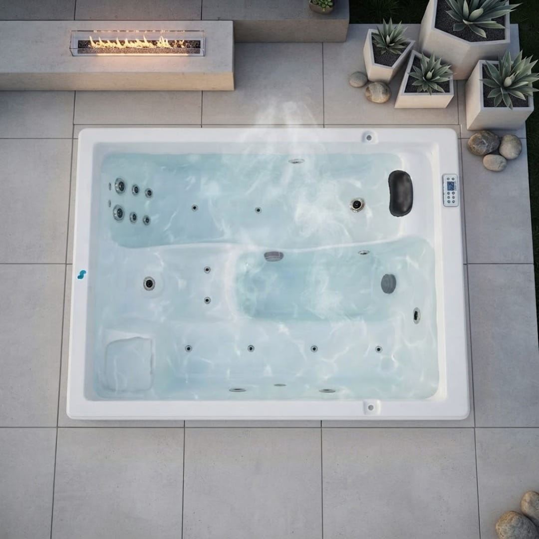 Descubre el spa de exterior Miami para 3 personas. Hidroterapia avanzada, aromaterapia y diseño de exportación. Eleva tus espacios con Todo Para Tu Baño.
