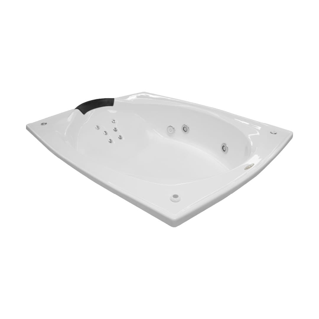 Relájate en pareja con la Tina de Hidromasaje doble para empotrar Romana. 12 jets, acrílico antibacterial y encendido neumático. ¡Lujo y descanso para tu hogar!