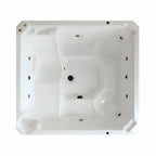 Tina exterior Turquesa con hidromasaje para 5 personas, 6 jets, motor de 2.5 HP y diseño elegante. Solo en blanco. ¡Cómprala en Todo Para tu Baño!