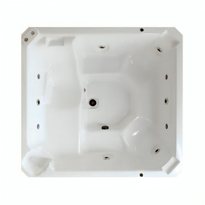 Tina exterior Turquesa con hidromasaje para 5 personas, 6 jets, motor de 2.5 HP y diseño elegante. Solo en blanco. ¡Cómprala en Todo Para tu Baño!