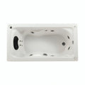 Tina individual empotrada con 12 jets, motor de 2.5 HP y diseño ergonómico. Ideal para baños compactos. ¡Adquiérela en Todo Para tu Baño!