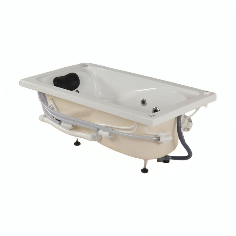 Tina individual empotrada con 12 jets, motor de 2.5 HP y diseño ergonómico. Ideal para baños compactos. ¡Adquiérela en Todo Para tu Baño!