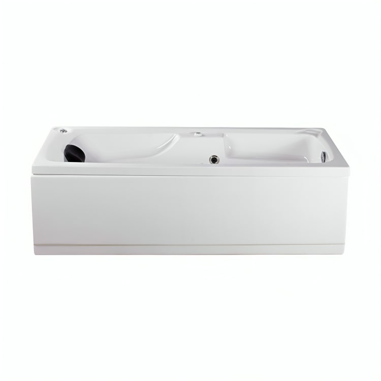 Tina individual con 12 jets, diseño ergonómico y motor silencioso. Ideal para personas de 1.80 m. ¡Adquiérela en Todo Para tu Baño!