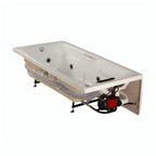 Tina individual con 12 jets, diseño ergonómico y motor silencioso. Ideal para personas de 1.80 m. ¡Adquiérela en Todo Para tu Baño!