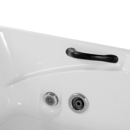 Tina de hidromasaje doble para empotrar Tapatía. Acrílico antibacterial, 2.5 HP, jets direccionales y lumbares, opción de cromoterapia y ozono. Ideal para baños residenciales de alto confort.