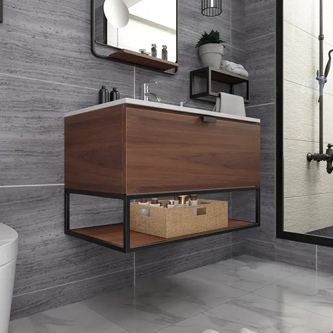 Mueble de baño Mediterráneo

Acabado tipo nogal, lavabo de cerámica, cajón con cierre suave y estante de acero inoxidable. Elegancia y funcionalidad para baños modernos.

AC815233-60