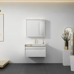 Mueble de baño Michelangelo en blanco mate con encimera de piedra sinterizada y cajón de cierre suave. Materiales premium, estilo arquitectónico y certificaciones internacionales.

SKU: WS810798-80