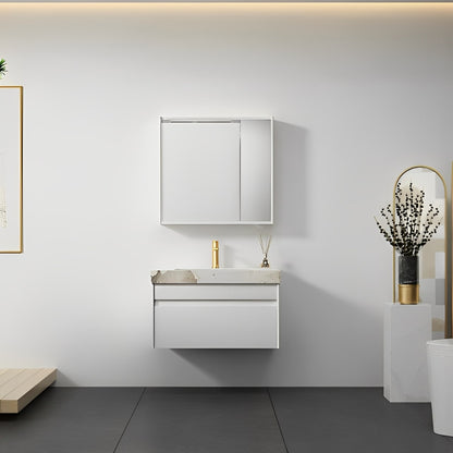 Mueble de baño Michelangelo en blanco mate con encimera de piedra sinterizada y cajón de cierre suave. Materiales premium, estilo arquitectónico y certificaciones internacionales.

SKU: WS810798-80