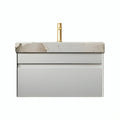Mueble de baño Michelangelo en blanco mate con encimera de piedra sinterizada y cajón de cierre suave. Materiales premium, estilo arquitectónico y certificaciones internacionales.

SKU: WS810798-80