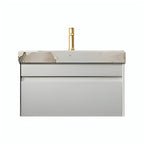 Mueble de baño Michelangelo en blanco mate con encimera de piedra sinterizada y cajón de cierre suave. Materiales premium, estilo arquitectónico y certificaciones internacionales.

SKU: WS810798-80