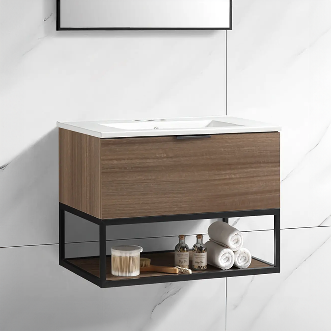 Mueble de baño Mediterráneo

Acabado tipo nogal, lavabo de cerámica, cajón con cierre suave y estante de acero inoxidable. Elegancia y funcionalidad para baños modernos.

AC815233-60