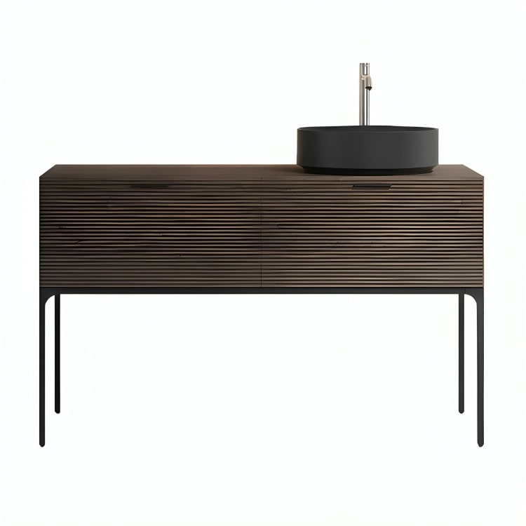 Mueble de baño Tintoretto

Diseño en color nogal, lavabo negro mate y materiales premium certificados. Sofisticación y funcionalidad para baños modernos.

KL810883-120