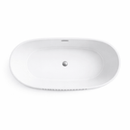Bañera freestanding Madeira instalada en baño de diseño contemporáneo estilo minimalista
