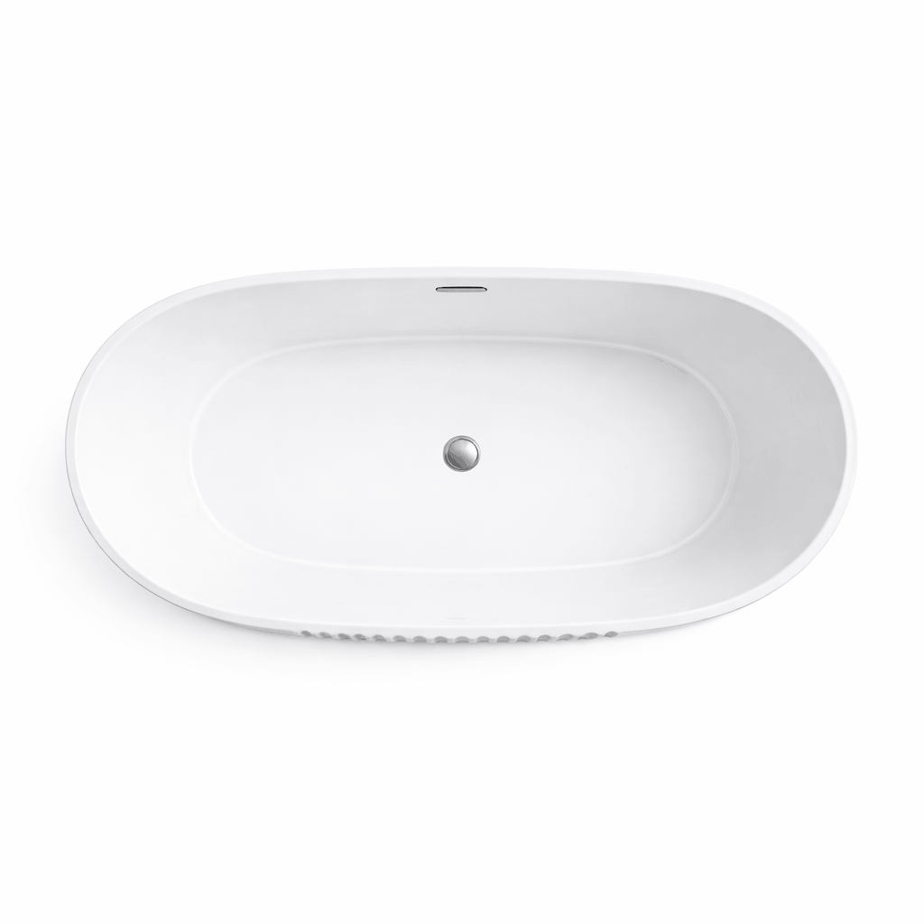 Bañera freestanding Madeira instalada en baño de diseño contemporáneo estilo minimalista