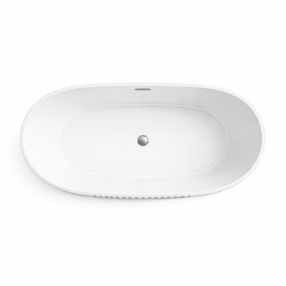 Bañera freestanding Madeira instalada en baño de diseño contemporáneo estilo minimalista