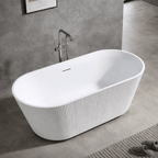 Bañera freestanding Corsica Q186 blanca para baño moderno